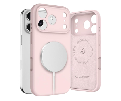Etui / obudowa na smartfona Tech-Protect Silicone Magsafe do Iphone 17 Pro Pink Pearl